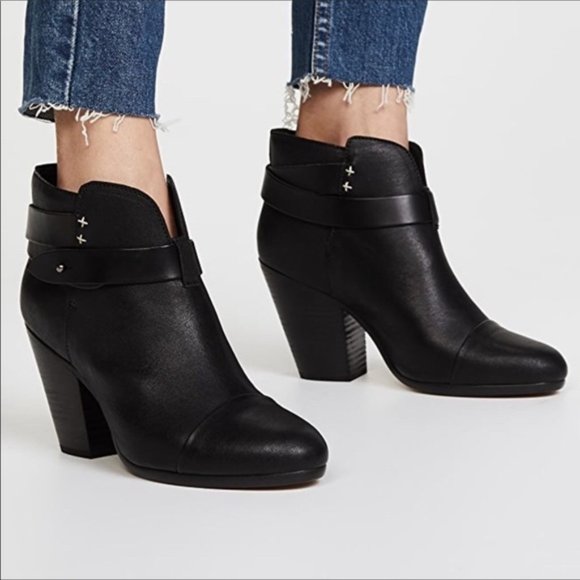 rag & bone Black Ankle Boots - Picture 1 of 12
